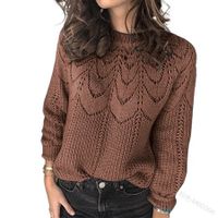 Wool/Knitting Plain Casual Sweater - thumbnail