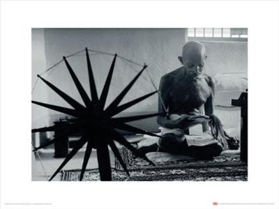Kunstdruk Time Life Gandhi 30x40cm