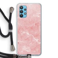 Roze marmer: Samsung Galaxy A32 4G Transparant Hoesje met koord