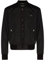 Dolce & Gabbana veste bomber à plaque logo - Noir