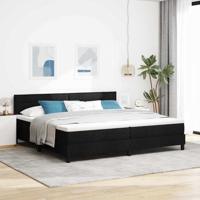 Boxspring Bed met Matras Zwart 200x200 cm Stof