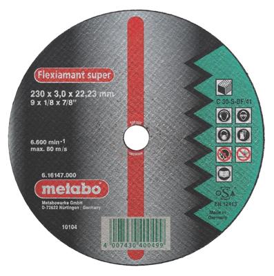 Metabo Accessoires Doorslijpschijf Ø 230x3,0x22,2 steen Flexiamant super - 25 stuks - 616147000