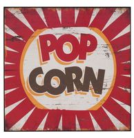 Popcorn Wandbord - 25 x 25 cm - Hout - Multi - thumbnail