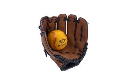 Honkbalset kunstleder handschoen 9 en pvc bal
