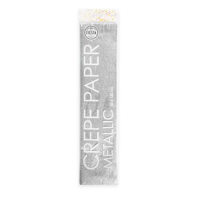 Globos Metallic crepepapier zilver, 50x150cm