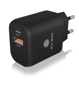 ICY BOX IB-PS102-PD Universeel Zwart AC Snel opladen Binnen