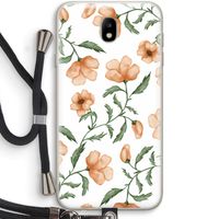 Peachy flowers: Samsung Galaxy J7 (2017) Transparant Hoesje met koord