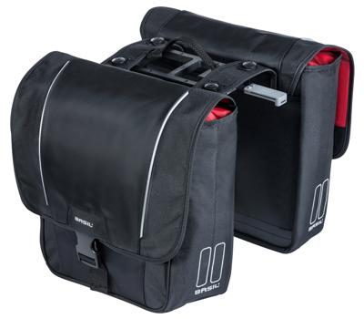 Basil sport design dubbele fietstas zwart