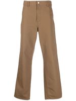 Carhartt WIP pantalon en coton biologique à coupe droite - Marron