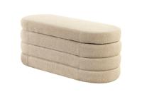 Bank met opbergruimte VOQUE 115cm bouclé taupe met opbergruimte zitbank - 46684