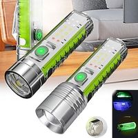 mini led zaklamp usb c oplaadbare zaklamp sterke magneet pen clip lantaarn zoom optionele draagbare lamp camping uv-verlichting Lightinthebox - thumbnail