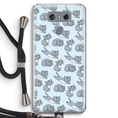 Poezen: LG G6 Transparant Hoesje met koord
