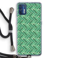 Moroccan tiles 2: Motorola Moto G9 Plus Transparant Hoesje met koord