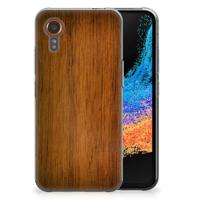 Samsung Galaxy Xcover 7 Bumper Hoesje Donker Hout