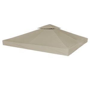 VidaXL Prieeldak 2-laags 310 g/m² 3x3m taupe