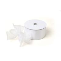 Organza lint 25mm x 25 meter wit
