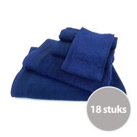 The One basic pakket badtextiel 450 gram Donker blauw - 18 stuks - thumbnail