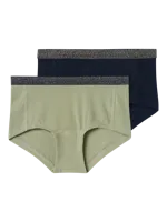Name it 2-pak meisjes hipster - Organic - Kinder dames onderbroek katoen - Boxershort