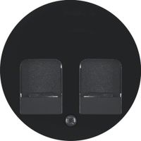Berker centraalplaat computeraansluiting 2XRJ45 R1-R3 zwart 11812045