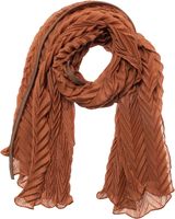 Pleated scarf rust - thumbnail
