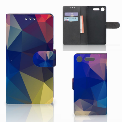 Sony Xperia XZ1 | Book Case | Polygon Dark