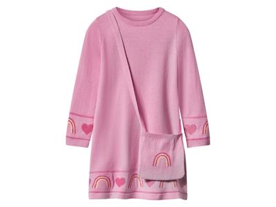 lupilu Gebreide kinder jurk met tasje (Lichtroze, 122/128)