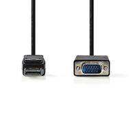 Nedis VGA-Kabel | DisplayPort Male | VGA Male | 1 m | 1 stuks - CCGP37301BK10 CCGP37301BK10 - thumbnail