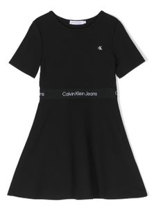 Calvin Klein Kids robe à logo brodé - Noir