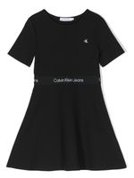 Calvin Klein Kids robe à logo brodé - Noir