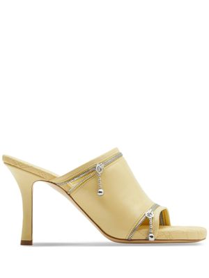 Burberry sandales en cuir 85 mm - Jaune