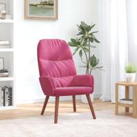 Relaxstoel fluweel wijnrood