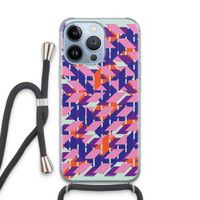 Skew Blush 3: iPhone 13 Pro Transparant Hoesje met koord