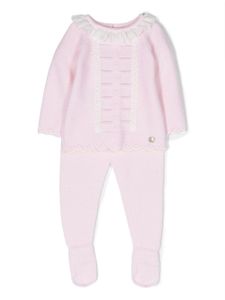 Paz Rodriguez pyjama à col volanté - Rose