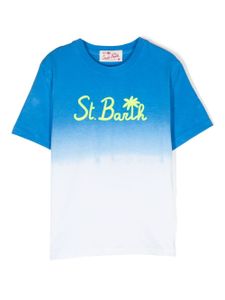 MC2 Saint Barth Kids t-shirt en coton à logo brodé - Bleu