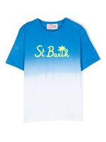 MC2 Saint Barth Kids t-shirt en coton à logo brodé - Bleu