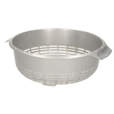 PlasticForte keuken vergiet - kunststof - zilver - 30 x 27 x 10 cm - afgieten - groente - pasta