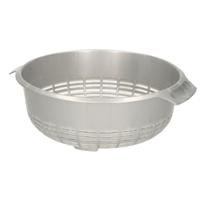 PlasticForte keuken vergiet - kunststof - zilver - 30 x 27 x 10 cm - afgieten - groente - pasta