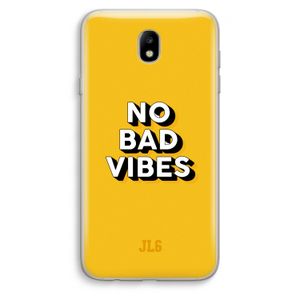 No Bad Vibes: Samsung Galaxy J7 (2017) Transparant Hoesje