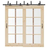 Doos met onderdelen voor schuifdeur 213,5 cm staal zwart Doos met onderdelen voor schuifdeur 213,5 cm staal zwart