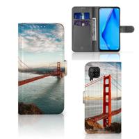 Huawei P40 Lite | Flip Cover | Golden Gate Bridge