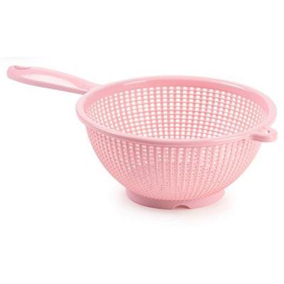 Plasticforte Keuken vergiet/zeef - kunststof - D24 x H11 cm - roze