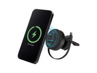 Mobilize Mobilize MagSafe Compatible Car Holder/Charger 7.5W/10W/15W with Retractable USB-C Cable Black