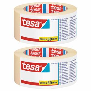 Tesa Afplaktape - 1x rol - schilderstape - 50 mm x 50 m - maskeertape
