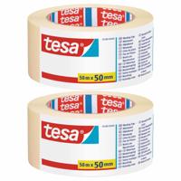 Tesa Afplaktape - 1x rol - schilderstape - 50 mm x 50 m - maskeertape