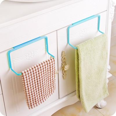 5 PC'S keuken handdoek rek opknoping houder kast kast deur terug hanger handdoek spons houder opslag rek voor badkamer (blauw)