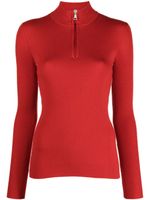 Moncler logo-jacquard wool jumper - Rouge - thumbnail