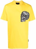 Philipp Plein t-shirt à imprimé tête de mort - Jaune - thumbnail