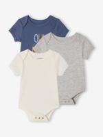 Set van 3 body's evolutief jongen korte mouwen gemêleerd grijs