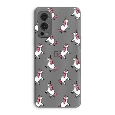 Eenhoorns overal: OnePlus Nord 2 5G Transparant Hoesje