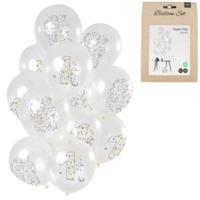 Folat Ballonnen origami cijfer 1 jaar 30 cm set van 12 | 24 stuks